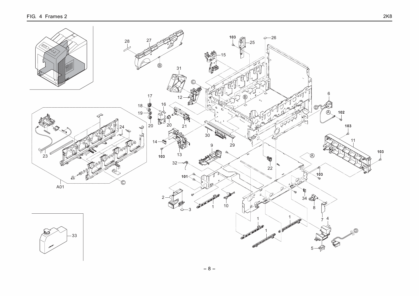 KYOCERA ColorLaserPrinter FS-C5350DN Parts and Service Manual-6